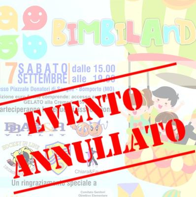 Annullato l evento Bimbiland foto 