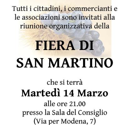 Fiera di San Martino, riunione organizzativa foto 