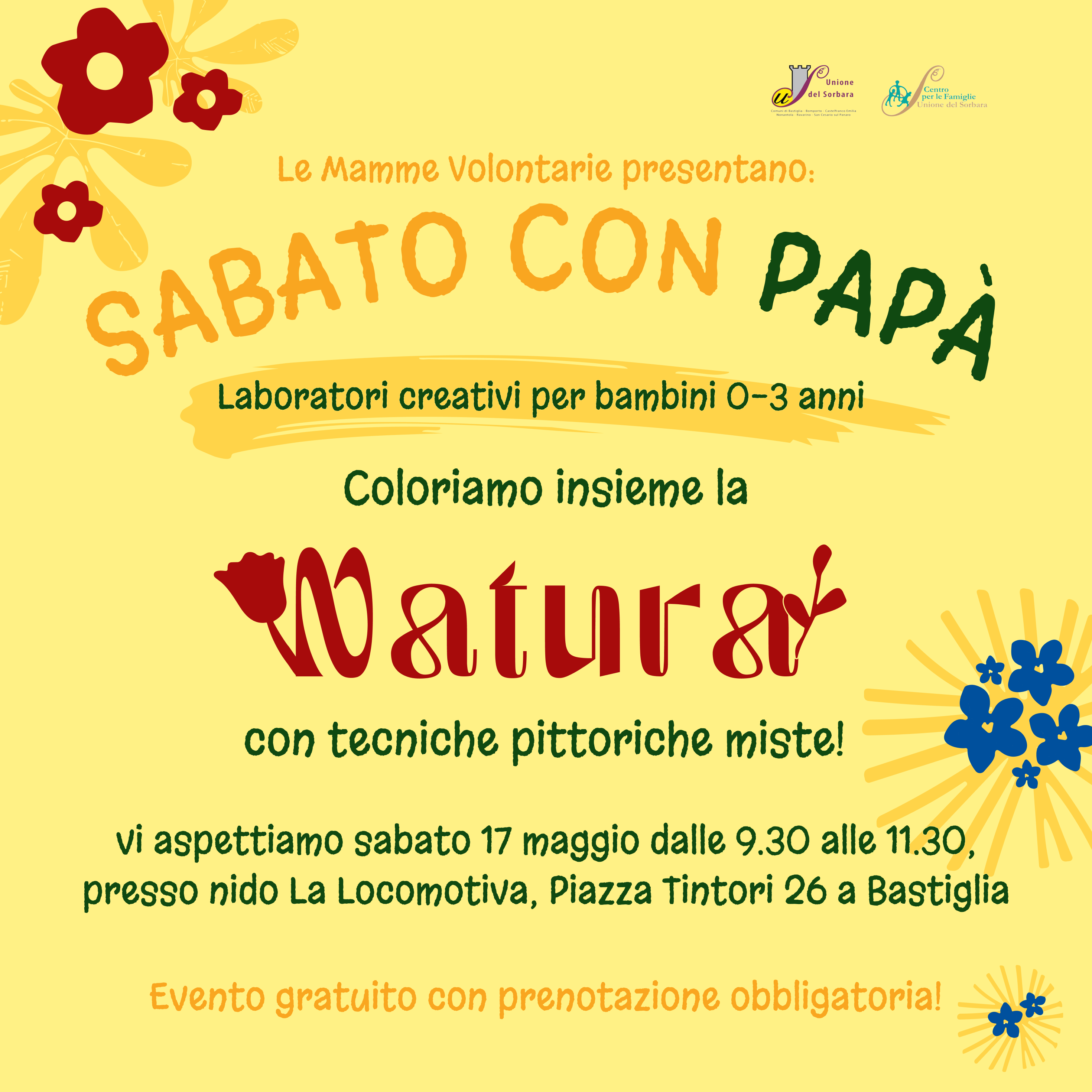 SABATO CON PAPA’ – COLORIAMO INSIEME LA NATURA